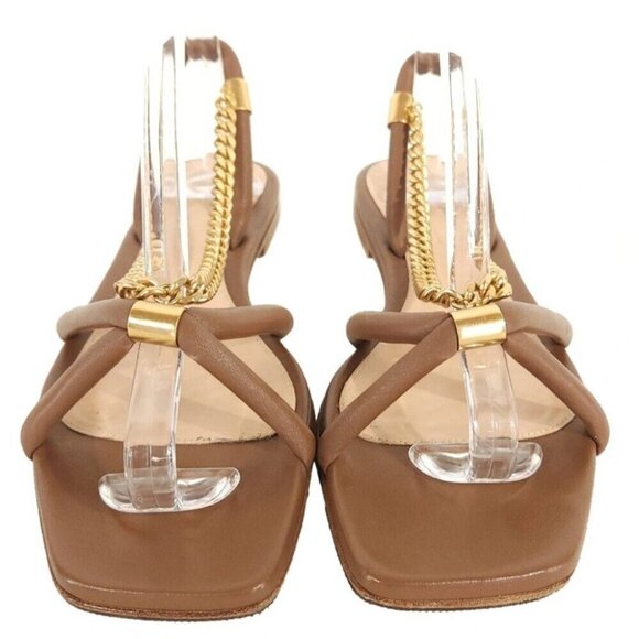 Gianvito Rossi Minerva Strappy Chain Sandals Size 37.5 US 7.5 Women's $925 - Picture 4 of 11